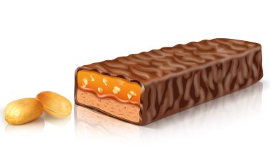 barra de chocolate amendoim