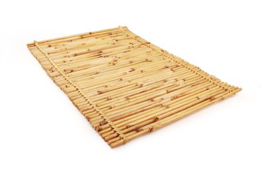 kırpma yolu ile bambu hasır arka planı kapat