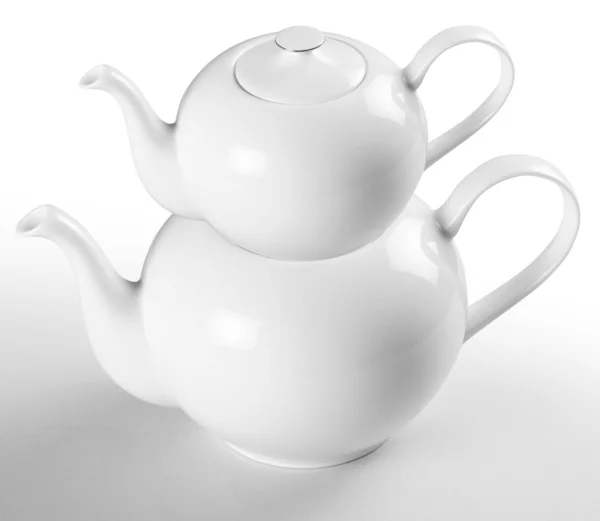 Light gray teapot isolated on white background. — Stock Photo, Image