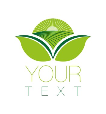 yeşil yaprakları ve çiftlik