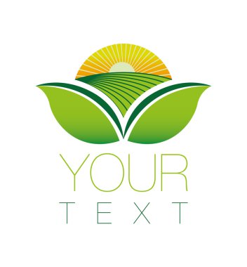 yeşil yaprakları ve çiftlik