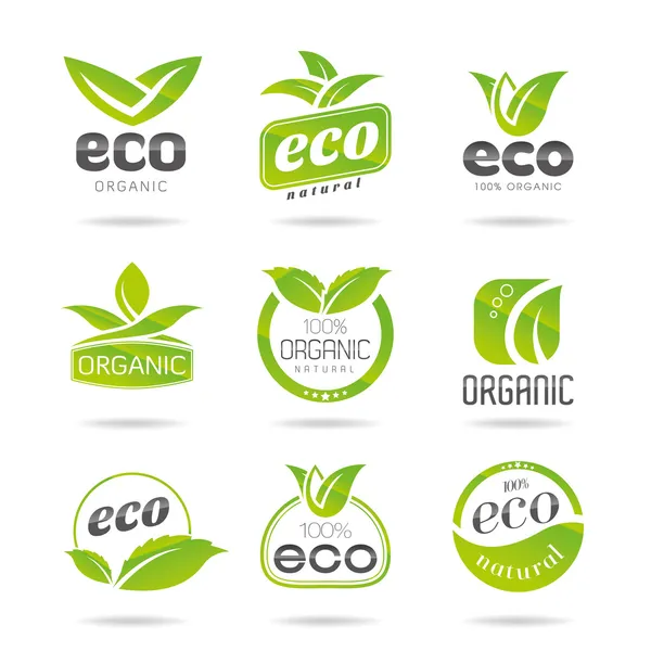 Ekologia ikona zestaw. eko ikony — Wektor stockowy