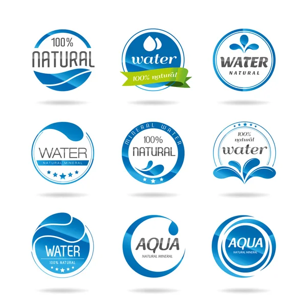 Elementos de diseño de agua. Icono de agua — Vector de stock