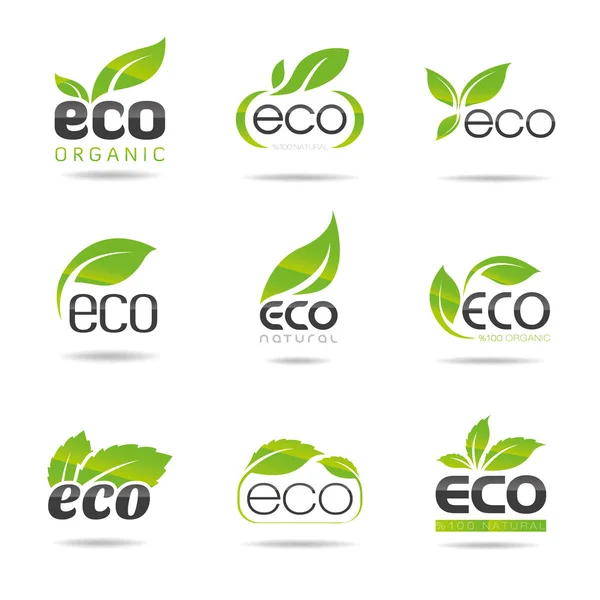 Conjunto de iconos de ecología. Eco-iconos — Vector de stock