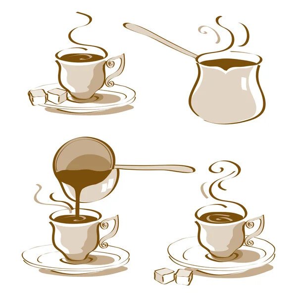 Turkse koffie vector — Stockvector