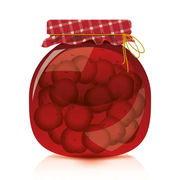 Confiture de cerises — Image vectorielle