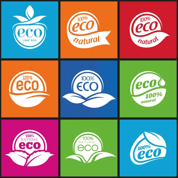 Ökológia ikon készlet. Eco-ikonok — Stock Vector