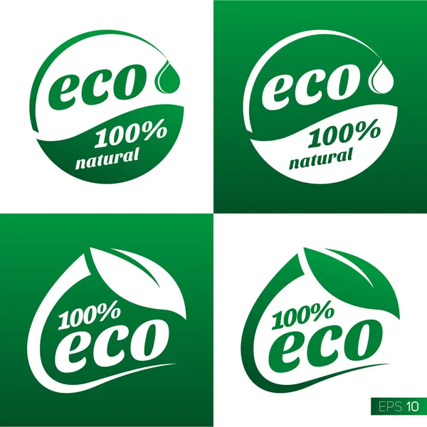 Set di icone dell'ecologia. Icone ecologiche — Vettoriale Stock