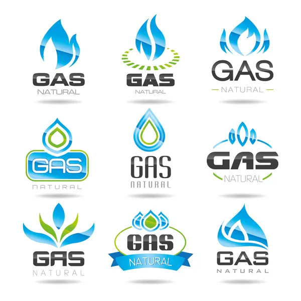 Simboli dell'industria del gas — Vettoriale Stock
