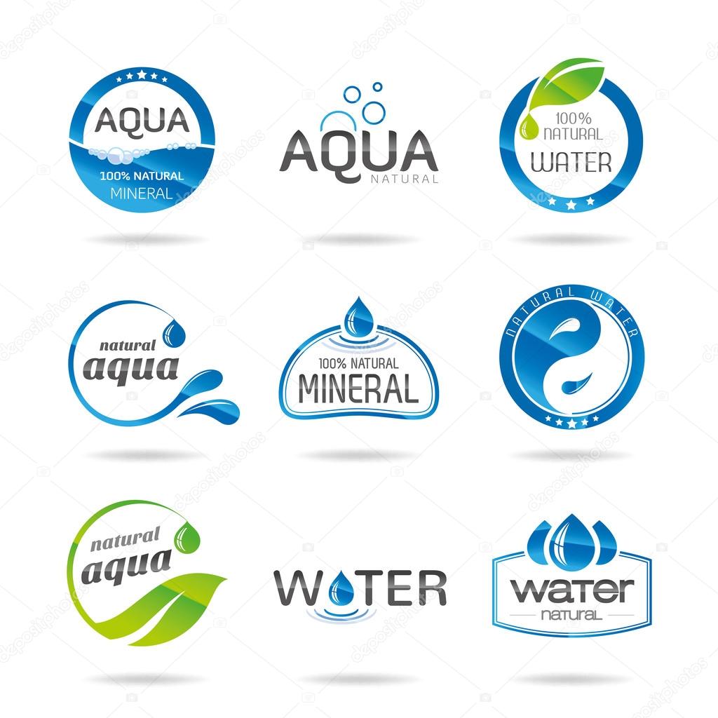 Water design elements. Water icon