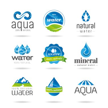 Su tasarım öğeleri. Su simgesi