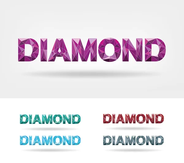 Texto diamante — Vetor de Stock