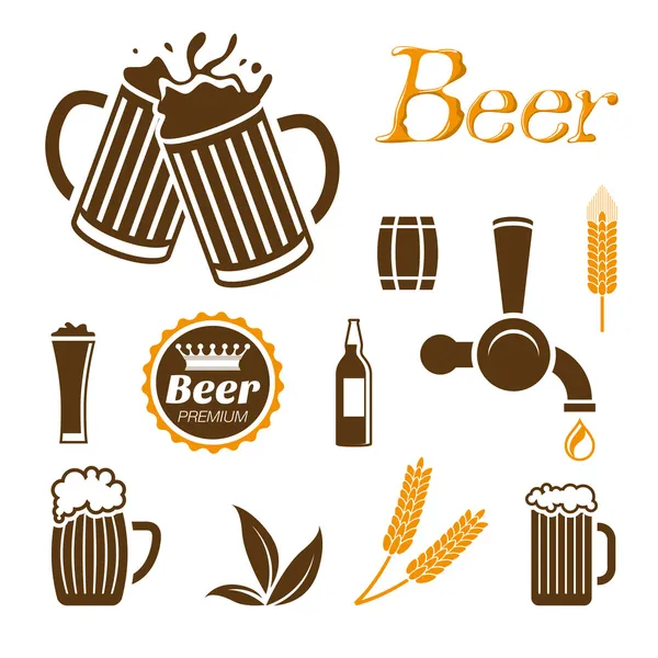 Conjunto de ícone de cerveja —  Vetores de Stock