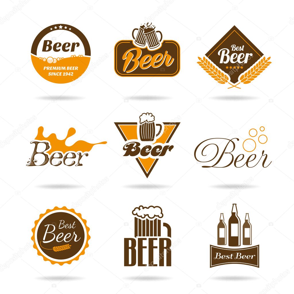 A set of icons that can be used in alcoholic beverages and menu.