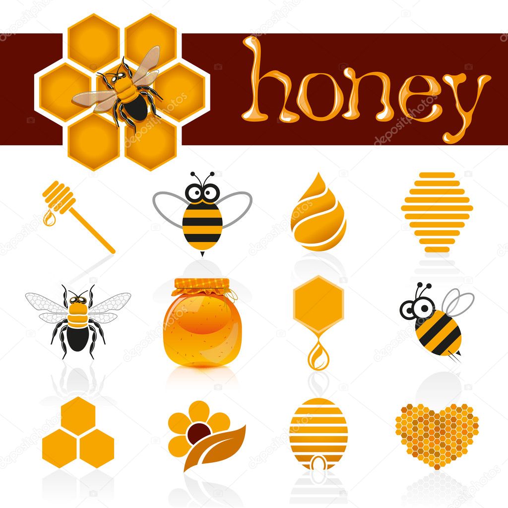 Honey icon set