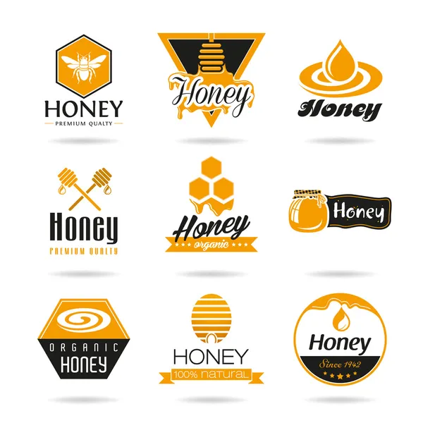 Honey icon set — Stock Vector