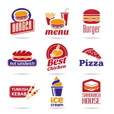 fast food simgesi seti