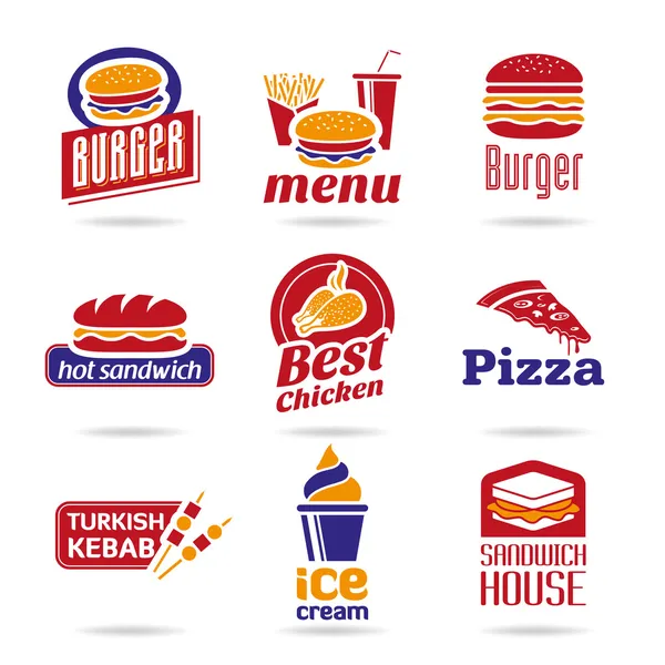 Fastfood icoon set — Stockvector