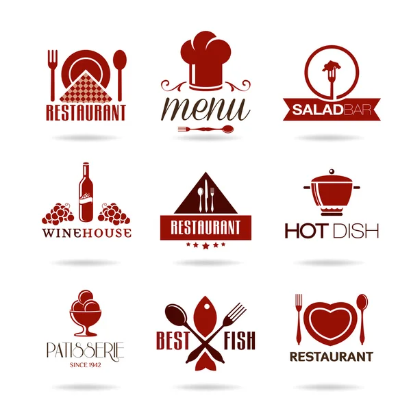 restoran simgesi seti