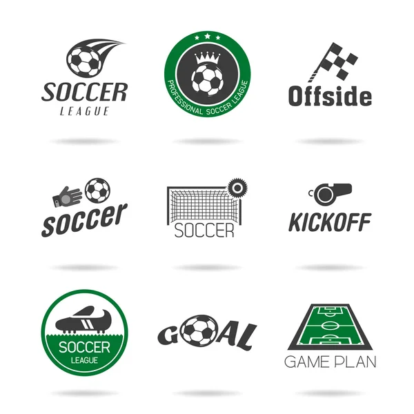 Juego de iconos de fútbol - 3 — Archivo Imágenes Vectoriales