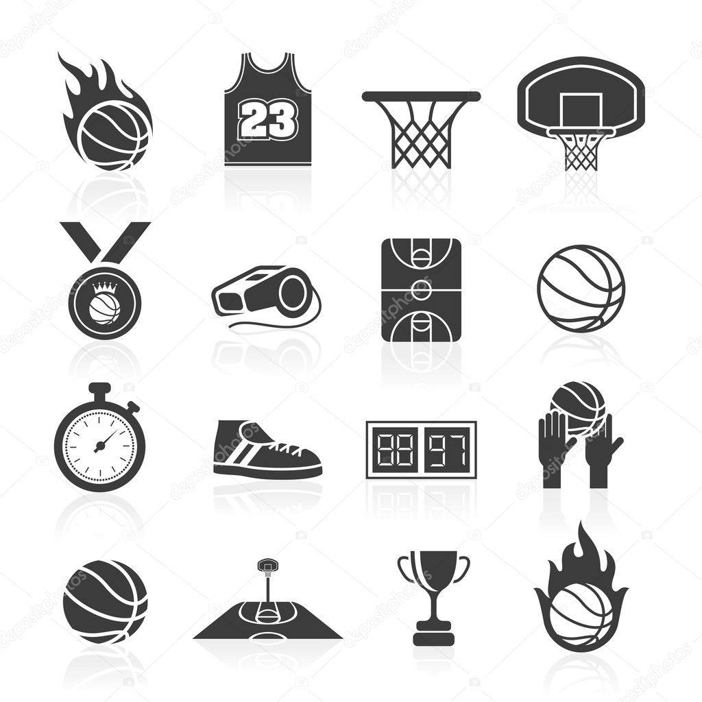 Basketball icon set
