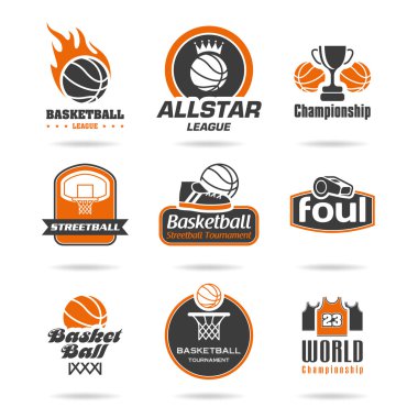 Basketball icon set - 2 clipart