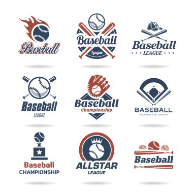 Baseball icon set - 3 clipart