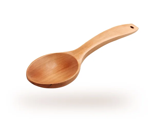 Cucchiaio di legno con percorso di ritaglio — Foto Stock