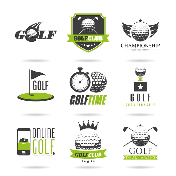 Juego de iconos de golf — Archivo Imágenes Vectoriales
