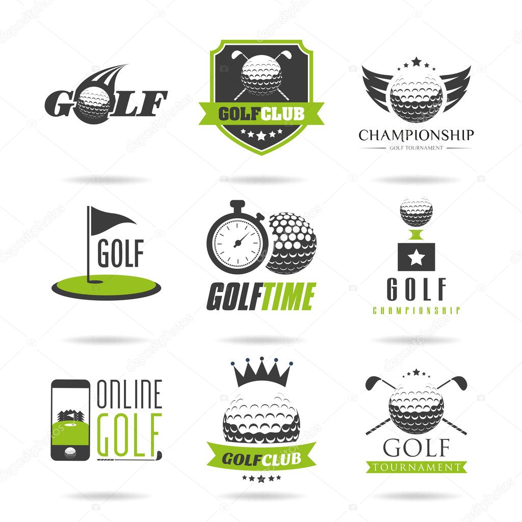 Golf icon set
