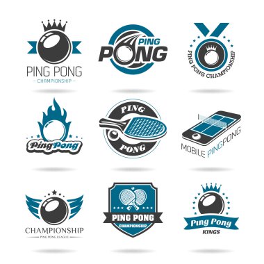 Ping pong Icon set - 2