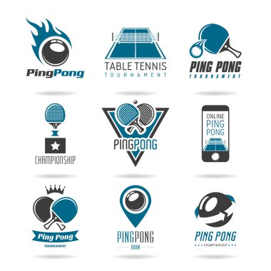 Ping pong Icon set - 3