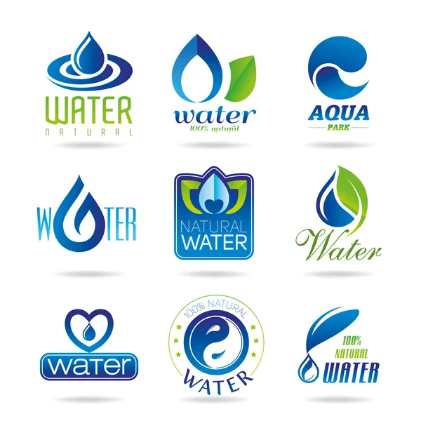 Water icon set — Stock Vector