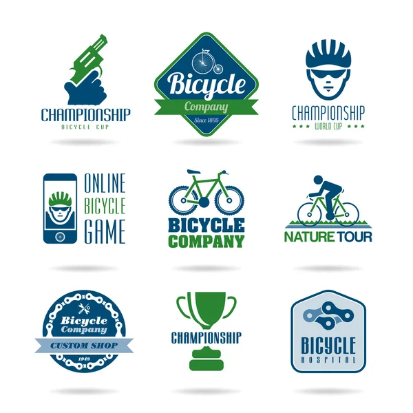 Bicycle icon set - 3 — Stock Vector