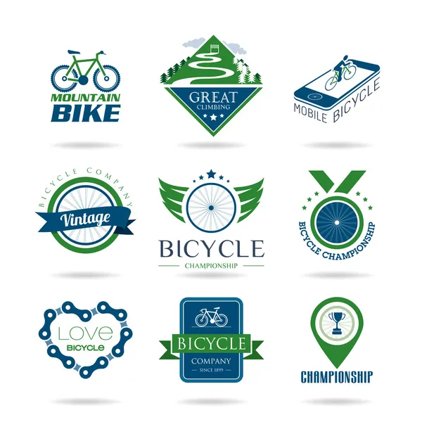 Bicycle icon set - 2 — Stock Vector