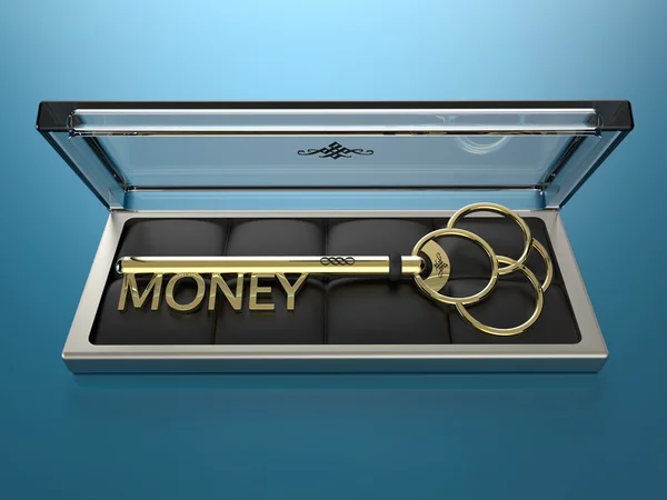 Nyckeln till pengar Stockbild