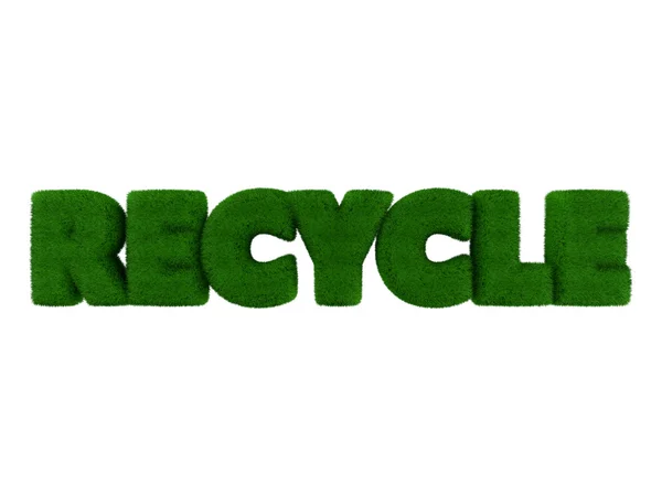 Recycle gras woord — Stockfoto