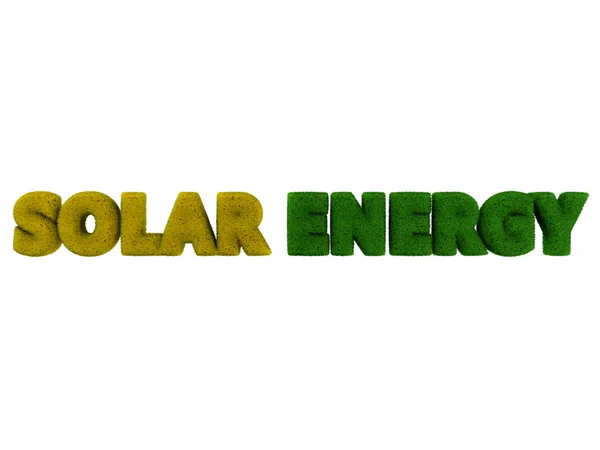 Solar Energy Grass Word — Stock Photo, Image