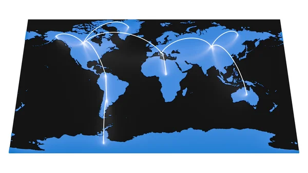 Mapa mundial de Hi-Tech — Fotografia de Stock