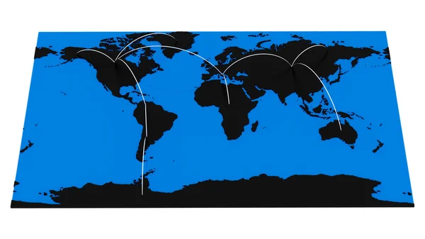 Hi-Tech World Map — Stock Photo, Image