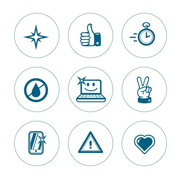 Set of icons of purity for web interface or online store of cleaning products — Stock Photo, Image