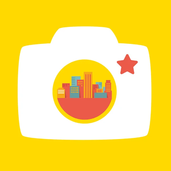 Ilustración: Foto en una gran ciudad — Vector de stock