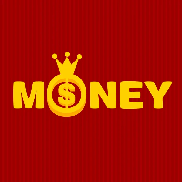 Texto el dinero — Vector de stock