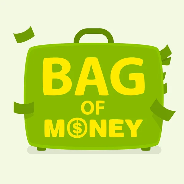 Vector bag of money — Stock Vector