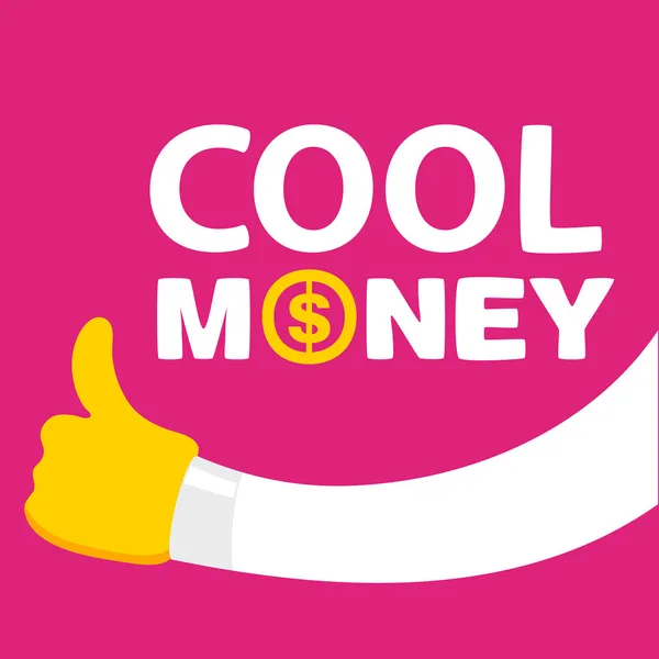 Text cool money — Stock Vector