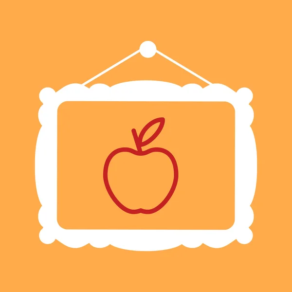 Frame met apple. — Stockvector