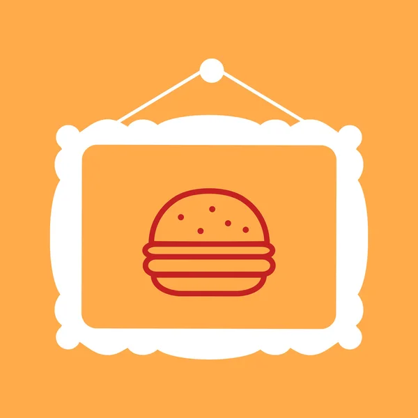 Quadro com um hambúrguer — Vetor de Stock