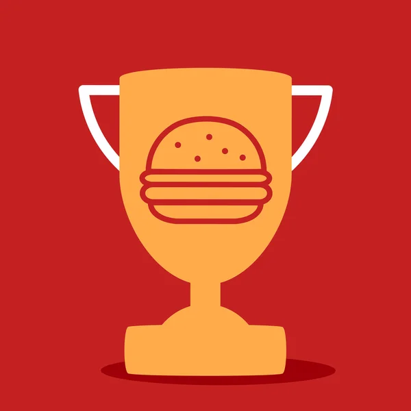 Coupe avec un hamburger . — Image vectorielle