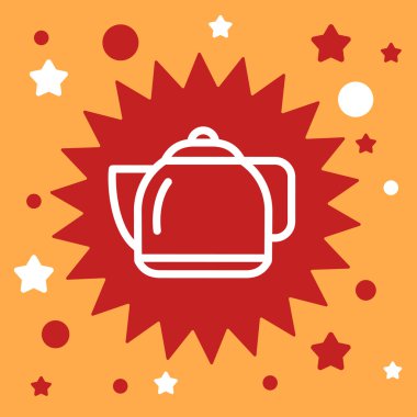 yıldız işareti ile bir su ısıtıcısı. 