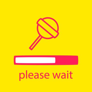 ilerleme çubuğu ile bir lolipop. 